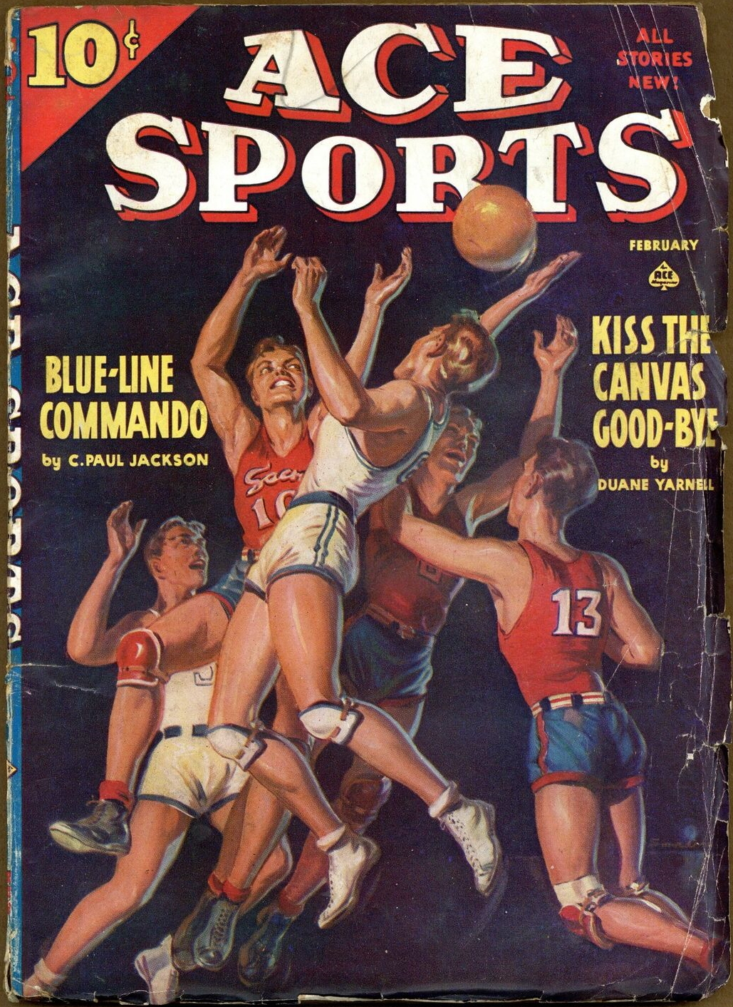 Ace Sports February 1943: Norman Saunders cover