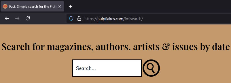 Fast, Simple search for the FictionMags Index