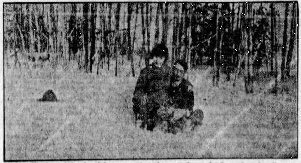 Cherry Wilson with her husband Bob in the woods c. 1920s