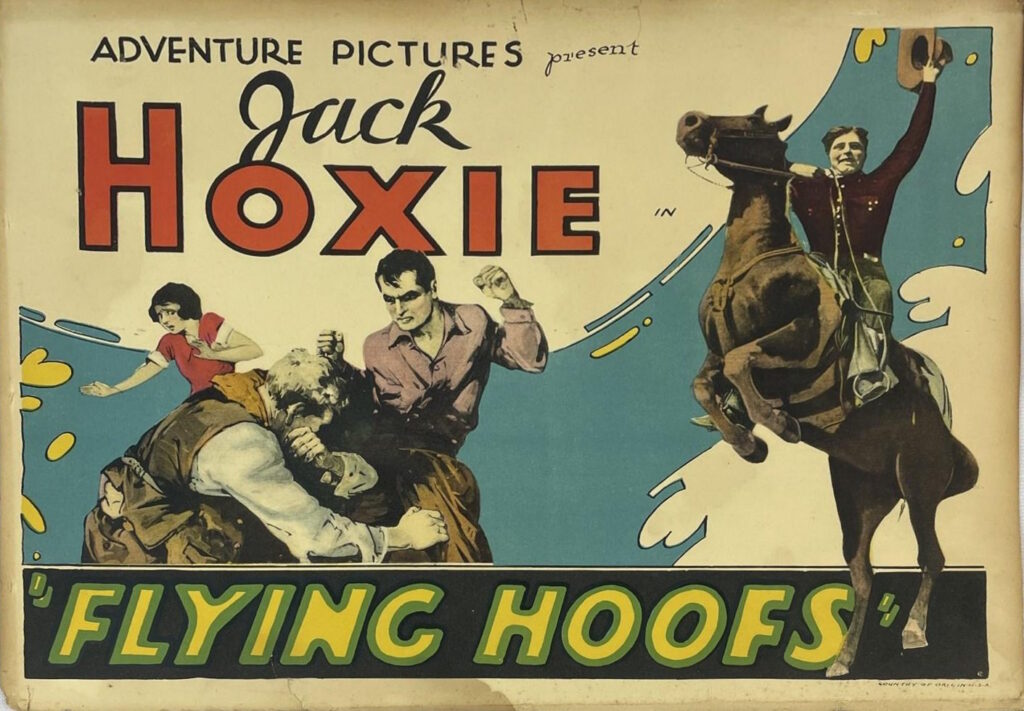 Poster for Flying Hoofs (1925), based on a Clee Woods story